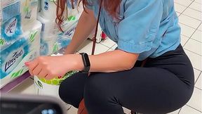 Public store fingering: Amateur cums under orgasm control - HD - 11:29 video - from XXXShake