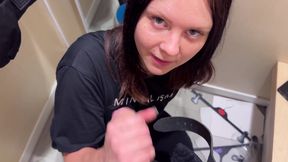 Fast Cum in a Shopping Mall Fitting Room - 4K - 1:52 video - from xHamster