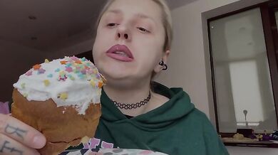 TABOO SAINT EASTER MUKBANG WEIGHT GAINING BELLY FETISH - HD - 14:48 video - from Juicexxx