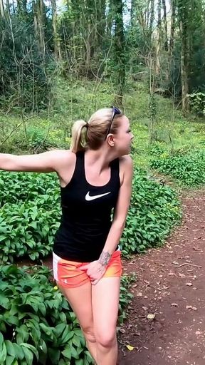 I Had to Wee Outside While You Watched: Desperate Out Jogging - HD - 0:40 video - from FapHouse