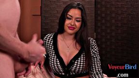 classy slut in high heels watching jerking - HD - 5:00 video - from Some.Porn