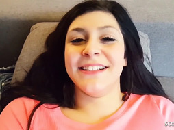 Mischievous, teenage dark haired, July Johnson is deepthroating her neighbor's boner and getting boned in the bum - HD - 15:19 video - from PornGem