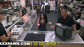 Latina hottie Estefania gets TV smashed and screwed - HD - 12:15 video - from XXXShake