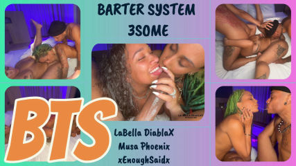 BTS/Bloopers Barter with Musa Phoenix & WetKittyCity - SD - 6:50 video - from LaBellaDX