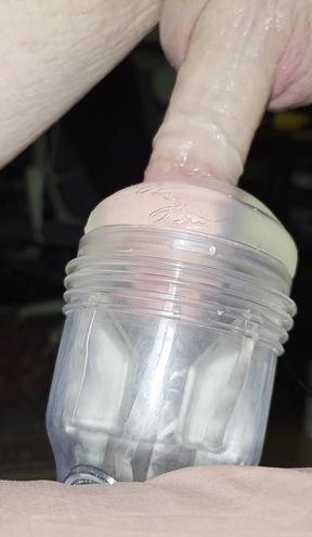 Guy uses fleshlight toy on his cut cock - HD - 0:22 video - from Boinkz