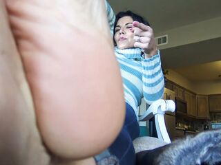Was in My Boots All Day, Smelly Foot Worship POV! - HD - 3:26 video - from Lesbian8
