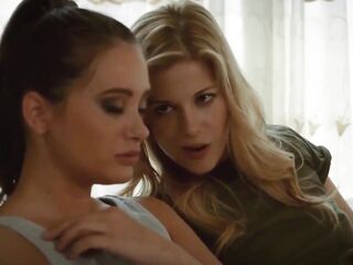 Gia Paige and Charlotte Stokely - lesbo - blond - brunette hair - masturbation - older - scissoring - BH - The Leading Lady - HD - 30:11 video - from FreePorn8