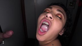 cum slut with dental braces 2nd visit - HD - 129:00 video - from Xxgloryhole