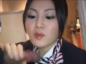 Asian Stewardess gives Hot Handjob on Airplane - 10:50 video - from AbXXX