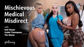 Kali Roses, Cubbi Thompson, and Tia Maria Get Playfully Misguided in the Medical Field - HD - 6:08 video - featuring Kali Roses - from Fapnado