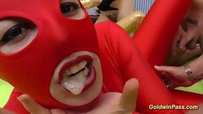 wild german spandex catsuit gangbang orgy - HD - 12:20 video - from XVideos