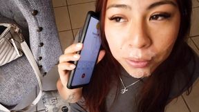 She sucks me off while talking to her husband on the phone - HD - 11:08 video - from xHamster