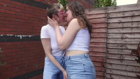 Lesbian Kissing & Jeans Wetting W Rosa & Carrie - HD - 4:00 video - from FapHouse