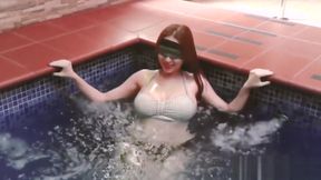 Thicci ends her pool swimming fingering herself in a cute bikini - HD - 14:19 video - featuring Thicci Velvet - from AbXXX
