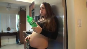 Big Pregnant & Bloated Belly - HD - 15:38 video - from AbXXX