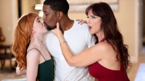 ”Ebony man fucks teen Maddi Collins & STEPMOM Syren DeMer in a 3some” - SD - 6:16 video - from Rainblow