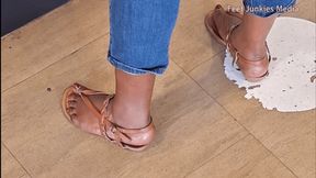 Looking At Ruby Red Toes With Coco Ebony At NOLA Coffee Shop - SD - 2:00 video - from Clips4sale