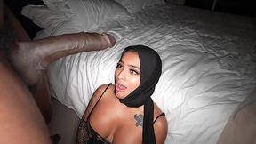 Black dude with a tremendous cock fucks his hot stepsister wearin hijabi and sexy lingerie - HD - 10:10 video - featuring Jaxslayher - from XGroovy