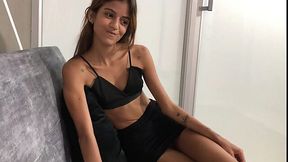 Skinny stepsis welcomes him home with her legs spread - HD - 14:11 video - from XGroovy