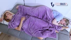 Girl on Girl Foot Worship and Smelling in Bed - 4K - 8:12 video - from xHamster
