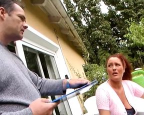 Good looking babe from Germany swallowing warm cum in the backyard - SD - 23:15 video - from xHamster
