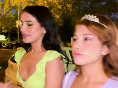 Marina Gold &amp; Min Galilea - CumWalk through Madrid - HD - 15:45 video - from VivaTube