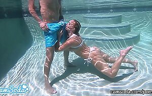 CamSoda - Alexis Monroe Underwater Sex Blowjob - 10:43 video - featuring Mia Rider - from SexTVX