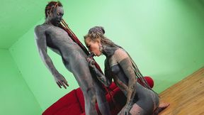 Anuskatzz on her knees is sucking the cock - HD - 5:23 video - featuring Proxy Paige - from 3Movs