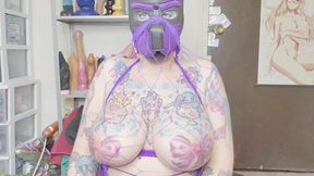 pet play, anal, 6 anal beads, anal only, 2 knot dildos, fetish pup mask, fish net - 21:56 video - featuring Animergamergirl - from Clips4sale