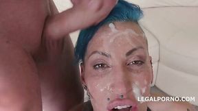 Calisi Ink's Airplane DAP Gets 12 Facials in Anal & Deepthroat Orgy GIO186 - HD - 2:18 video - from Jizzberry