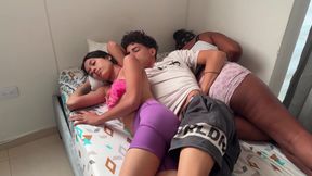 I share a bed with my girlfriend and her best friend and we end up in a rich interracial threesome. - 4K - 14:42 video - from xHamster