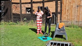 Prisoner #28 at the Hidden Turture Farm II - Off in the pit! - SD - 3:41 video - from Clips4sale