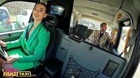 Female taxi driver gets intimate with passenger in the back seat - HD - 11:55 video - from XGroovy