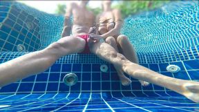 This Blonde Made Me Cum in a Public Pool! - HD - 6:37 video - from FapHouse