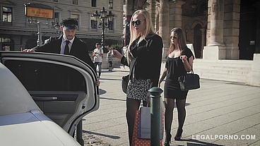 Stretch Limo Hardcore Threesome With Leggy Kayla Green & Angelina Brill GP061 - HD - 25:38 video - from Sheer
