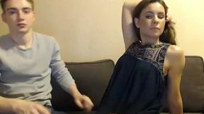 Cute White Couple Having Some Fun on a Cam Show. Girl With Medium Sized Boobs. - 89:29 video - from MyLust