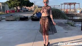 Chick in See-Thru Gear Flashes Tits and Rubs One Out - HD - 3:57 video - from XXXShake