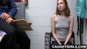 Perky teen Claire Roos gets her holes thoroughly inspected