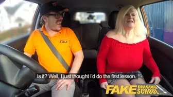 Voluptuous Cougar Services Instructor's Thick Cock in Hot Car Lesson - HD - 8:00 video - from Fucker