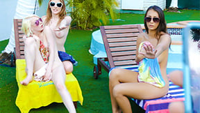 ”Beach House bums - Lilo Mai, Melody Marks, Alice Pink” - HD - 8:09 video - from IFuckedYourGF