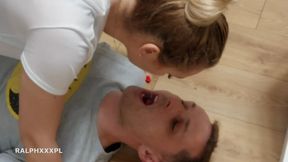 Cuckold cum kiss after sucking my friend's cock Cuckold swallow cum - HD - 5:16 video - from xHamster