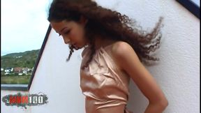 Safia the Beautiful Skinny Arab Teen Safia in Leggings on the Terrace - HD - 2:05 video - from xHamster