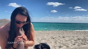 Nude Beach BBC Foot Worship By Lady Anaconda in Public - Mobile 320p - HD - 2:55 video - from Clips4sale