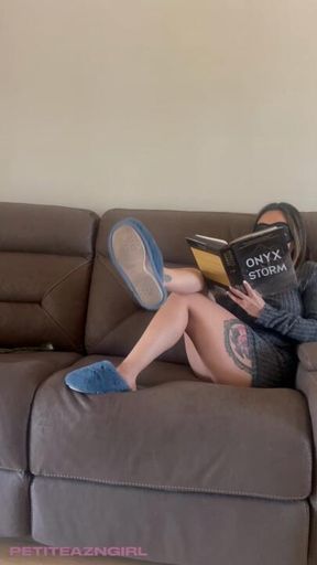 Fuzzy slipper thief tickles Mia - HD - 5:01 video - from LoyalFans