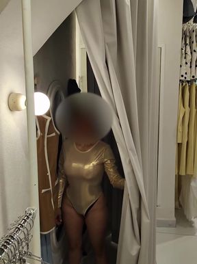 Bodysuit-clad babe reveals erect nipples in dressing room - HD - 0:15 video - from V1dz