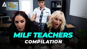 Sultry MILF teachers dominate their teens in classroom - HD - 72:47 video - featuring Aften Opal - from FapNFuck