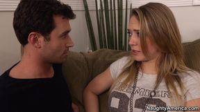 Naughty America Kagney Linn Karter Fucking in the Couch with Her Piercings - HD - 34:48 video - featuring Kagney Linn Karter - from FapHouse