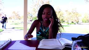 This ebony girl might not be a scholar, but sucks dick with scientific precision - HD - 26:02 video - from xHamster