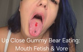Up Close Gummy Bear Eating: Mouth Fetish - HD - 7:02 video - from FapHouse