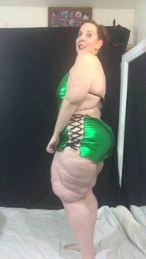 Shiny outfit try on - HD - 3:51 video - from Pornzona